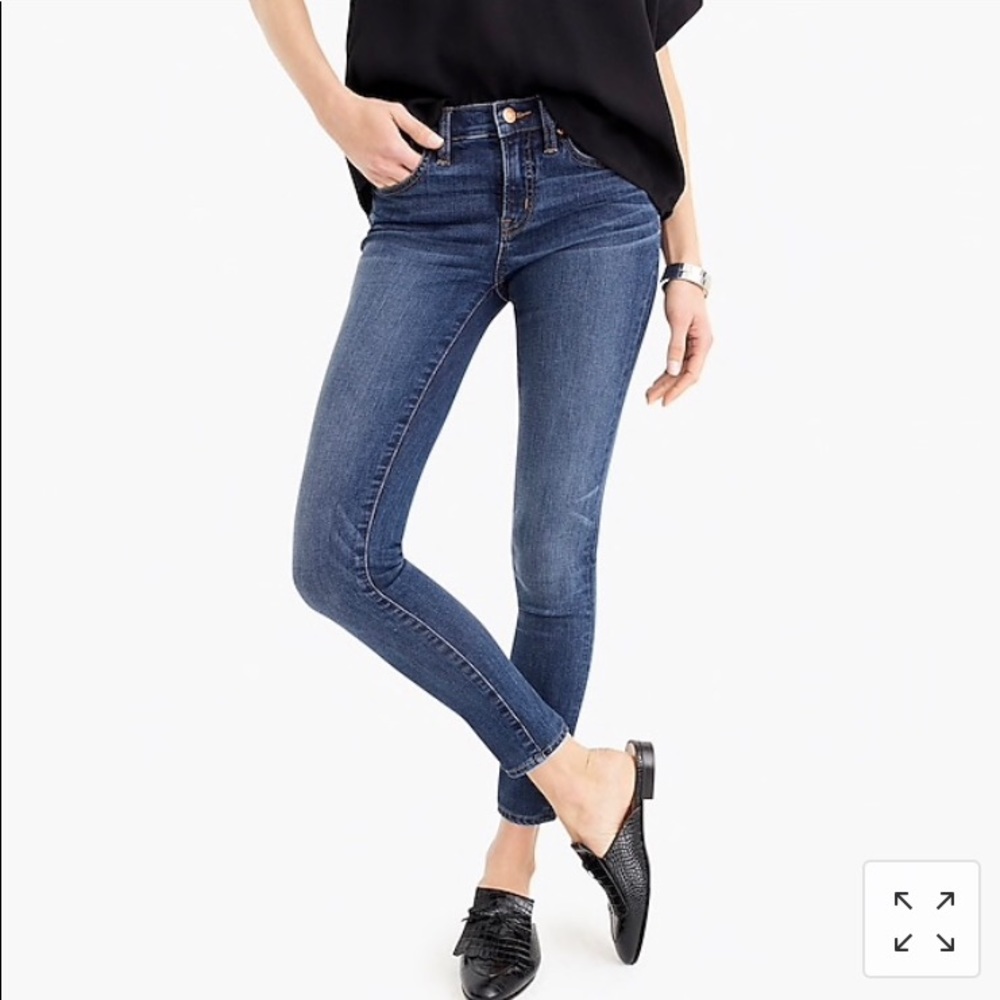 JCREW distressed toothpick skinny jeans size 25